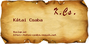 Kátai Csaba névjegykártya