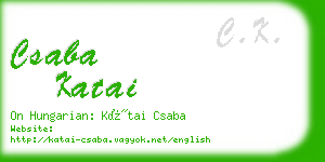 csaba katai business card
